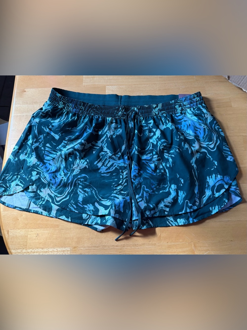 Calia green, Teal, and Aqua Abstract Athletic Shorts